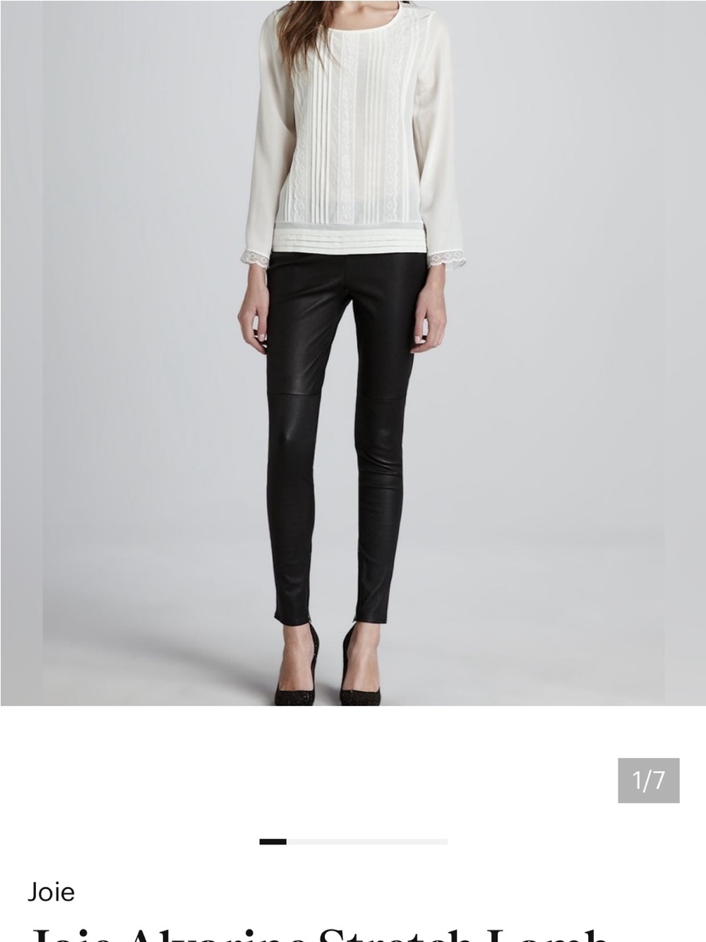 Joie Alvarine skinny  100% lamb leather